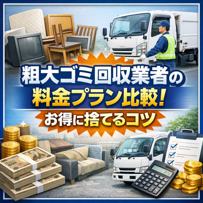 粗大ゴミ回収業者の料金プラン比較！お得に捨てるコツ