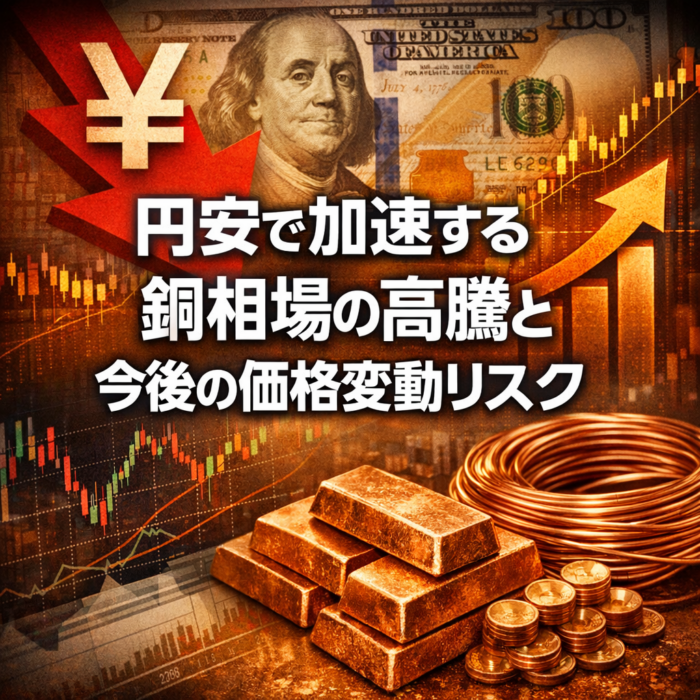 円安で加速する銅相場の高騰と今後の価格変動リスク